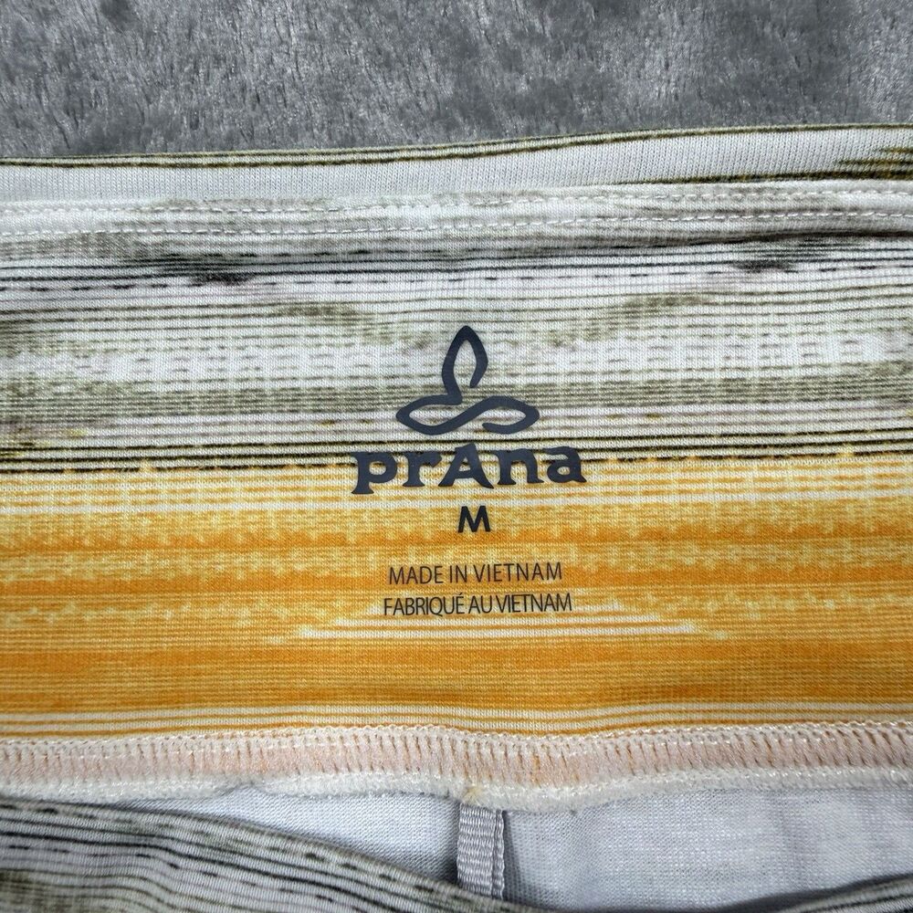 Prana Southwest Sunset Yellow Jersey Stretch Faux Wrap Skirt Women's Medium - Picture 3 of 7